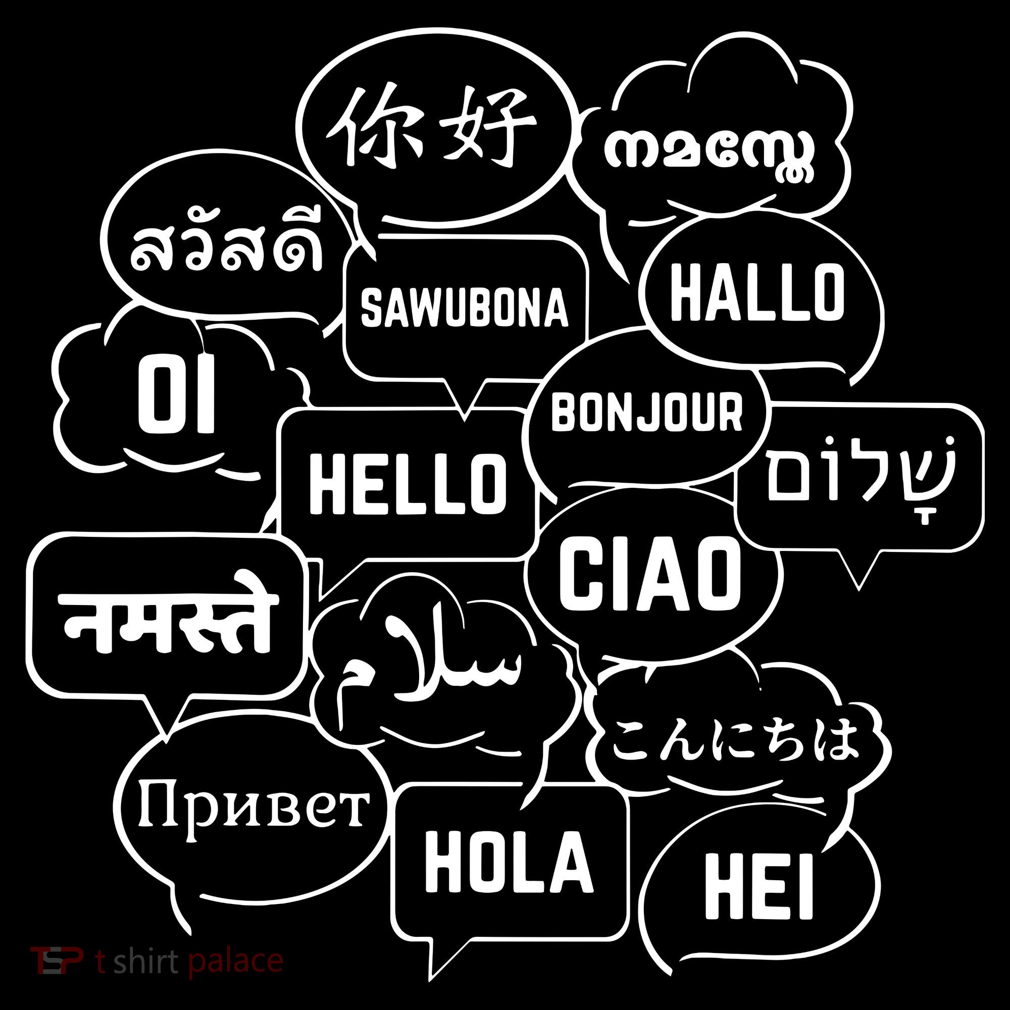 Hello In Many Languages Translator Globetrotter Polyglot Long Sleeve Shirt