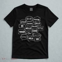 Hello In Many Languages Translator Globetrotter Polyglot T-Shirt thumb 5