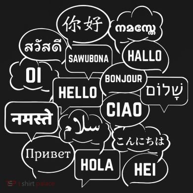Hello In Many Languages Translator Globetrotter Polyglot T-Shirt