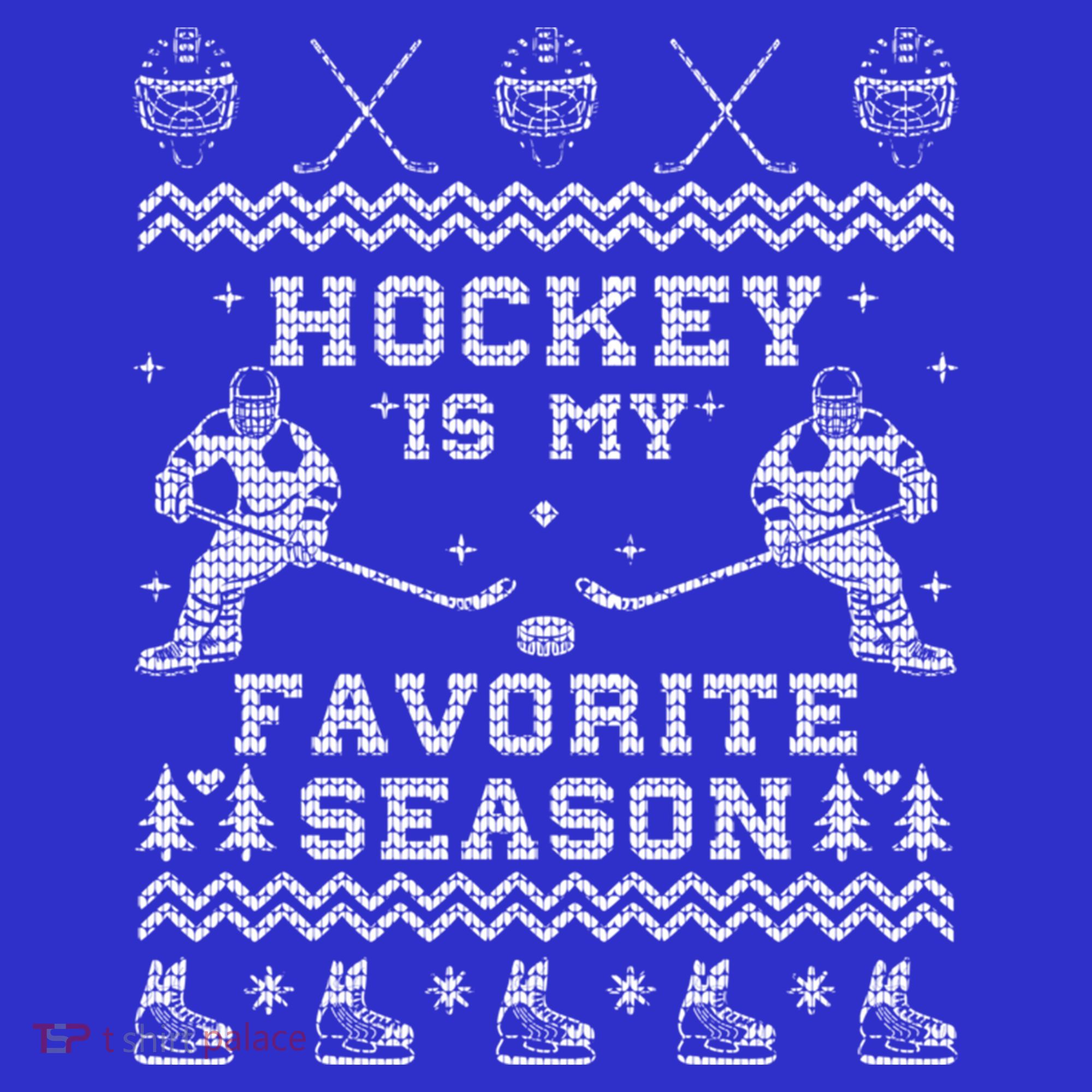 Hockey Is My Favorite Season Funny Xmas Funny Gift Gift Apron