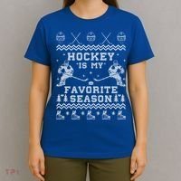 Hockey Is My Favorite Season Funny Xmas Funny Gift Gift T-Shirt thumb 4