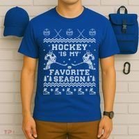 Hockey Is My Favorite Season Funny Xmas Funny Gift Gift T-Shirt thumb 6