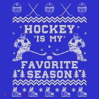 Hockey Is My Favorite Season Funny Xmas Funny Gift Gift Coaster thumb 2