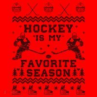 Hockey Is My Favorite Season Funny Xmas Funny Gift Gift Santa Hat thumb 1