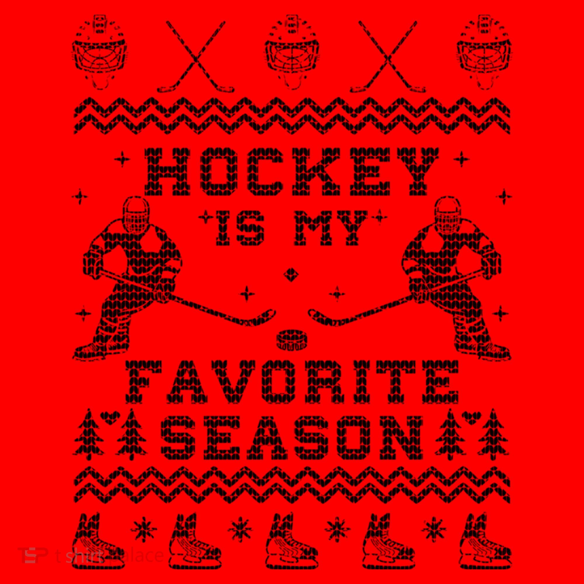 Hockey Is My Favorite Season Funny Xmas Funny Gift Gift Santa Hat
