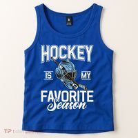 Hockey Is My Favorite Season Hockey Gift Tank Top thumb 2