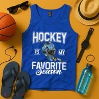 Hockey Is My Favorite Season Hockey Gift Tank Top thumb 4