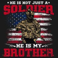He Is Not Just A Soldier He Is My Brother Proud Army Family T-Shirt thumb 7