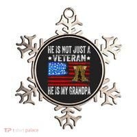 He Is Not Just A Veteran He Is My Grandpa Ornament thumb 0