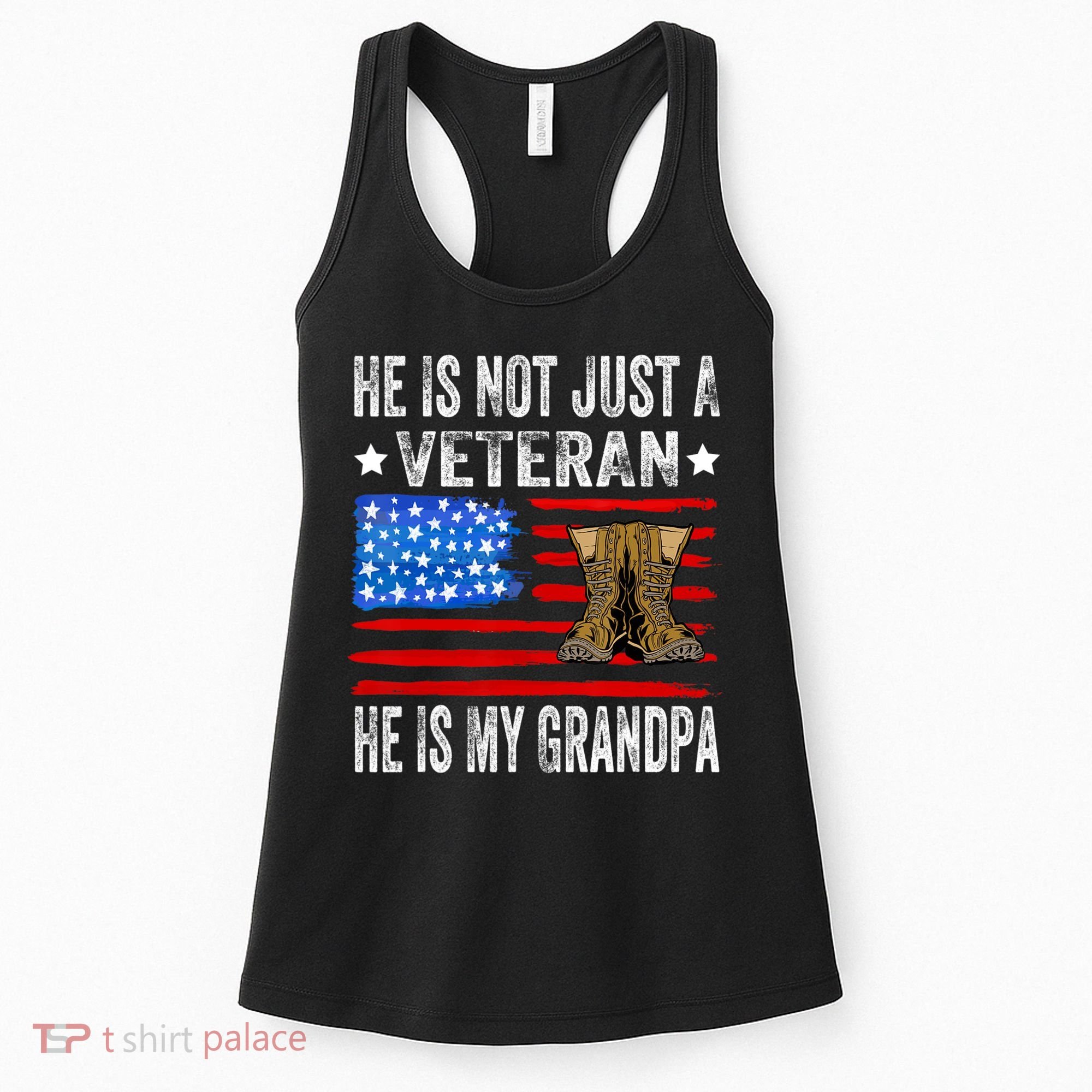 He Is Not Just A Veteran He Is My Grandpa Women's Tank Top