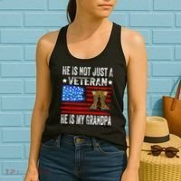 He Is Not Just A Veteran He Is My Grandpa Women's Tank Top thumb 2