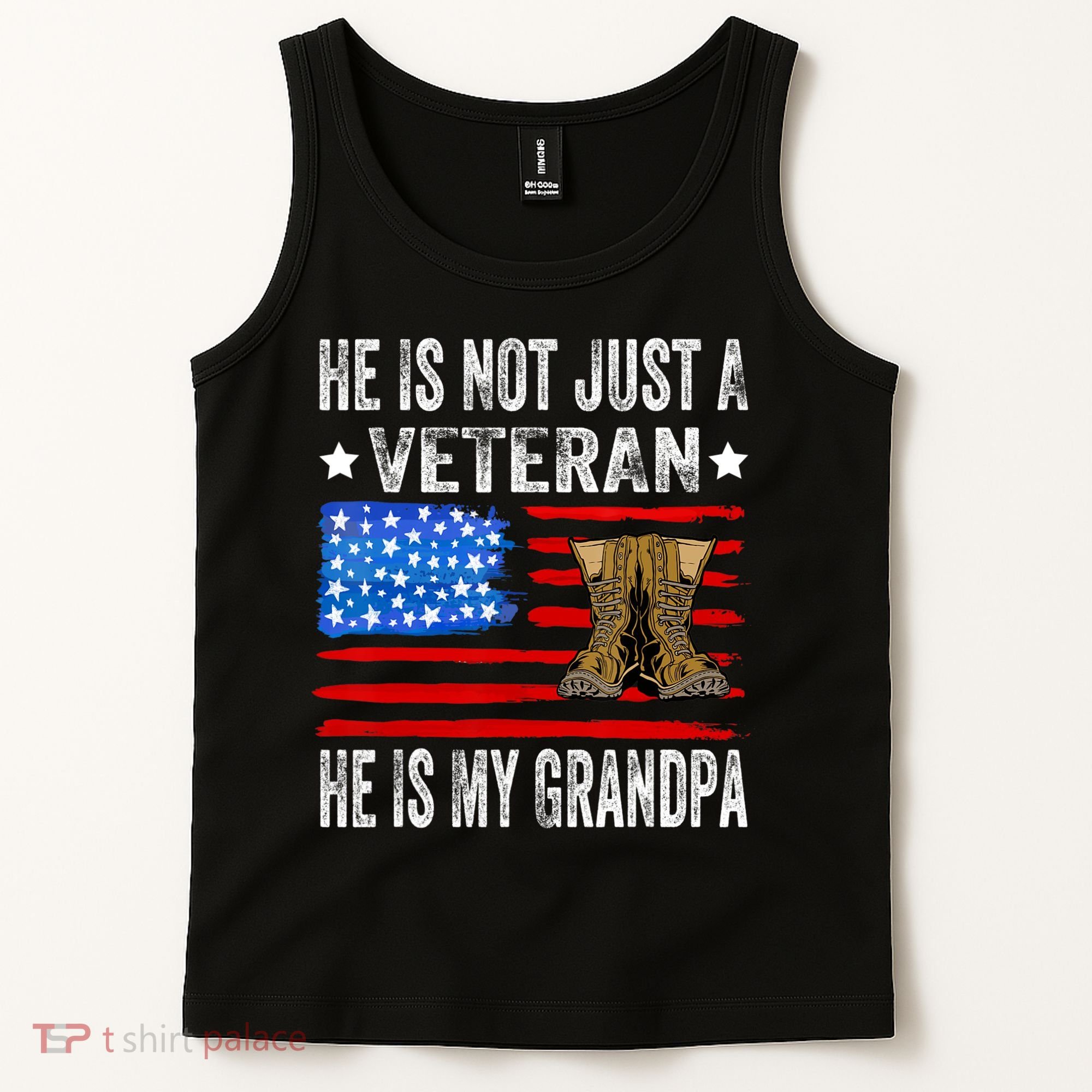 He Is Not Just A Veteran He Is My Grandpa Tank Top