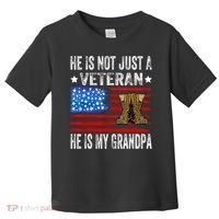 He Is Not Just A Veteran He Is My Grandpa Toddler T-Shirt thumb 0
