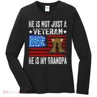 He Is Not Just A Veteran He Is My Grandpa Women's Long Sleeve Shirt thumb 0