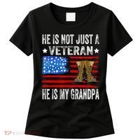 He Is Not Just A Veteran He Is My Grandpa Women's T-Shirt thumb 0