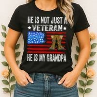 He Is Not Just A Veteran He Is My Grandpa Women's T-Shirt thumb 2