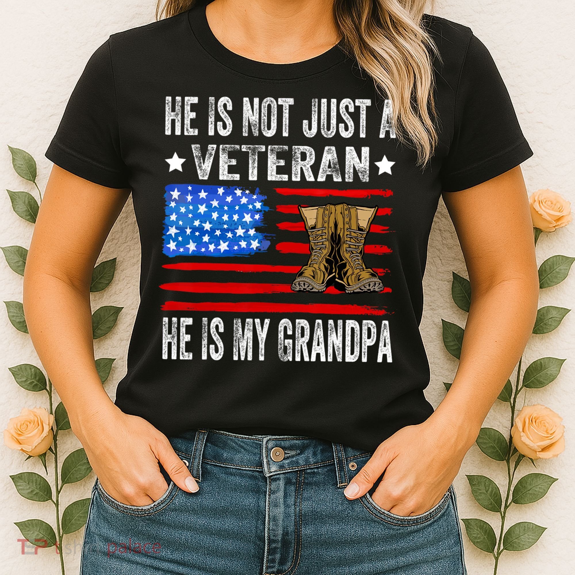 He Is Not Just A Veteran He Is My Grandpa Women's T-Shirt