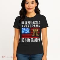 He Is Not Just A Veteran He Is My Grandpa Women's T-Shirt thumb 4