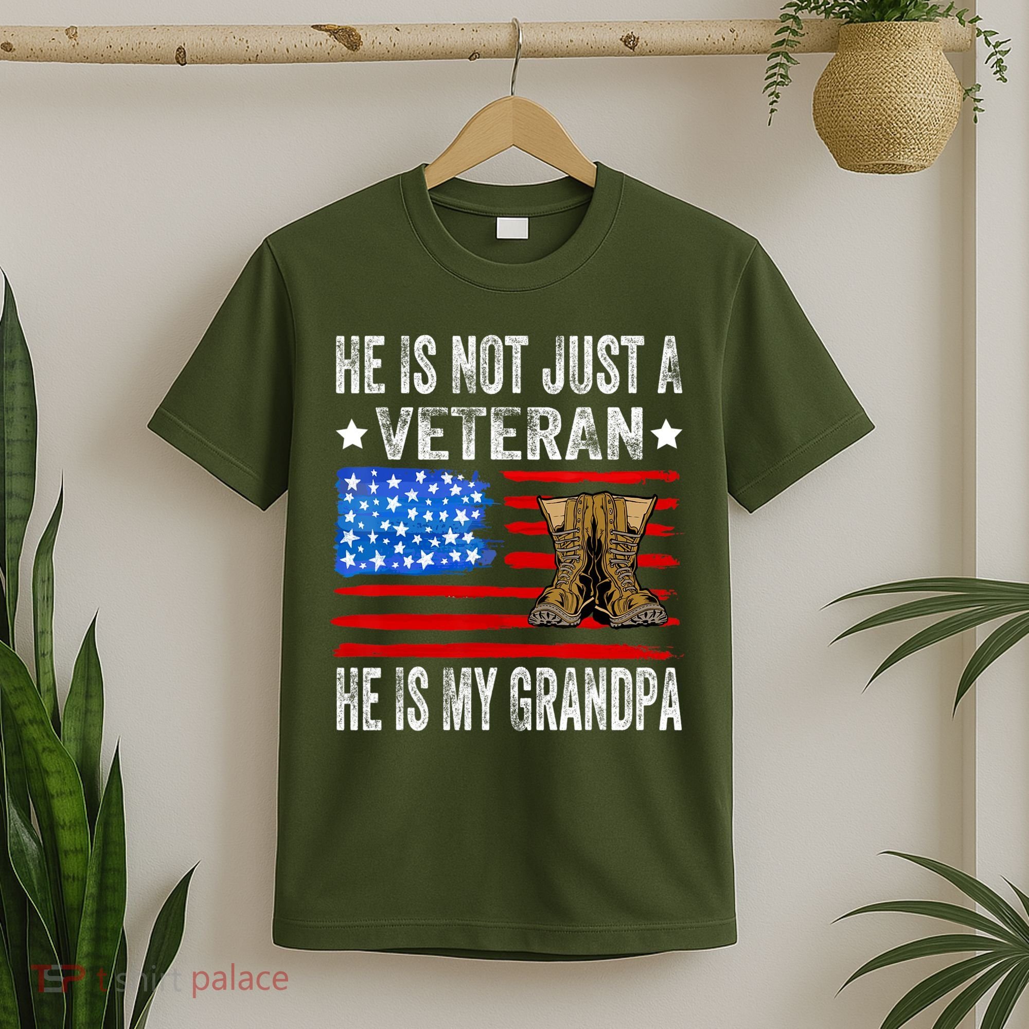 He Is Not Just A Veteran He Is My Grandpa T-Shirt