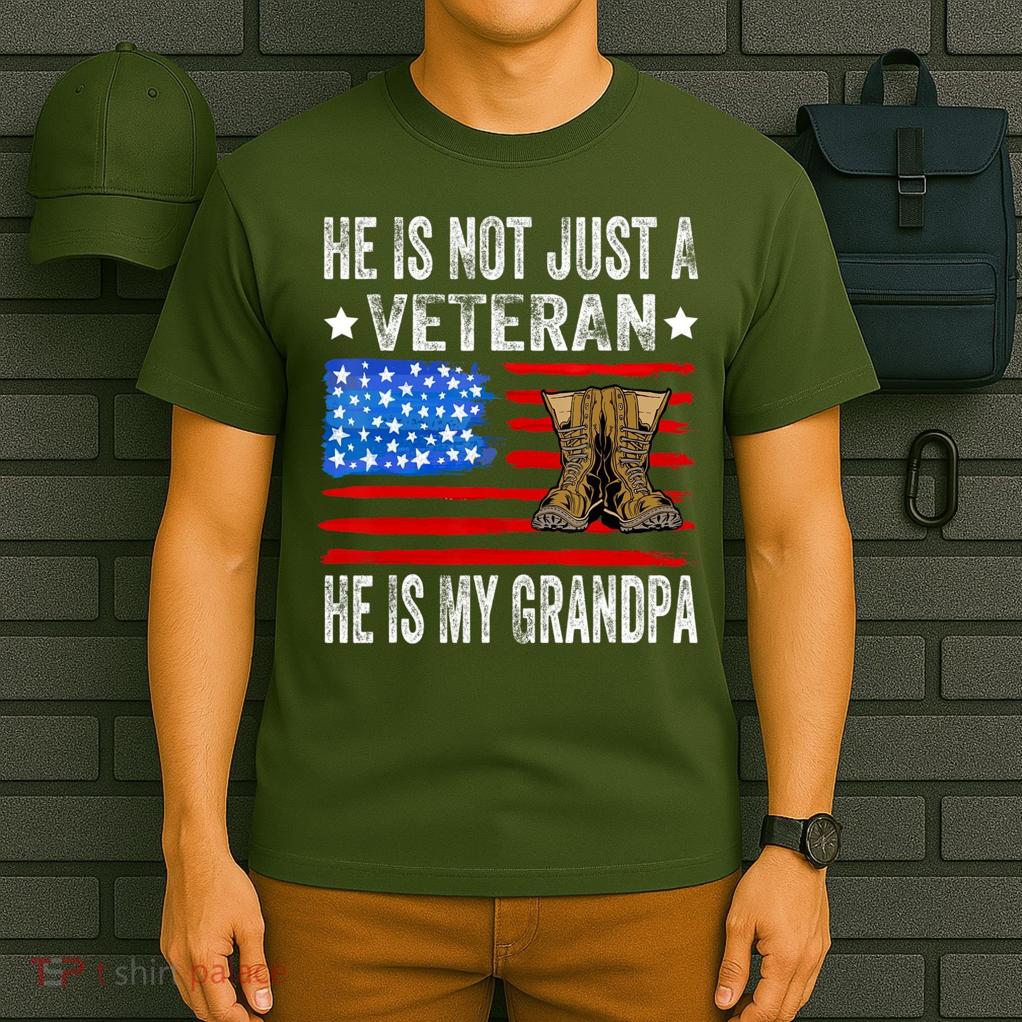 He Is Not Just A Veteran He Is My Grandpa T-Shirt