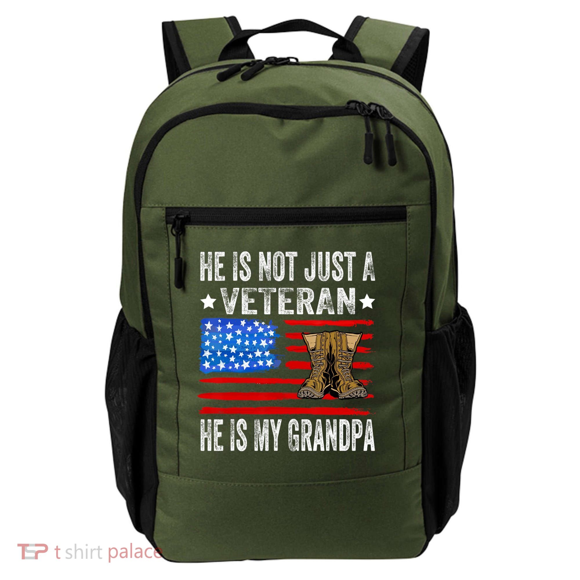He Is Not Just A Veteran He Is My Grandpa Backpack