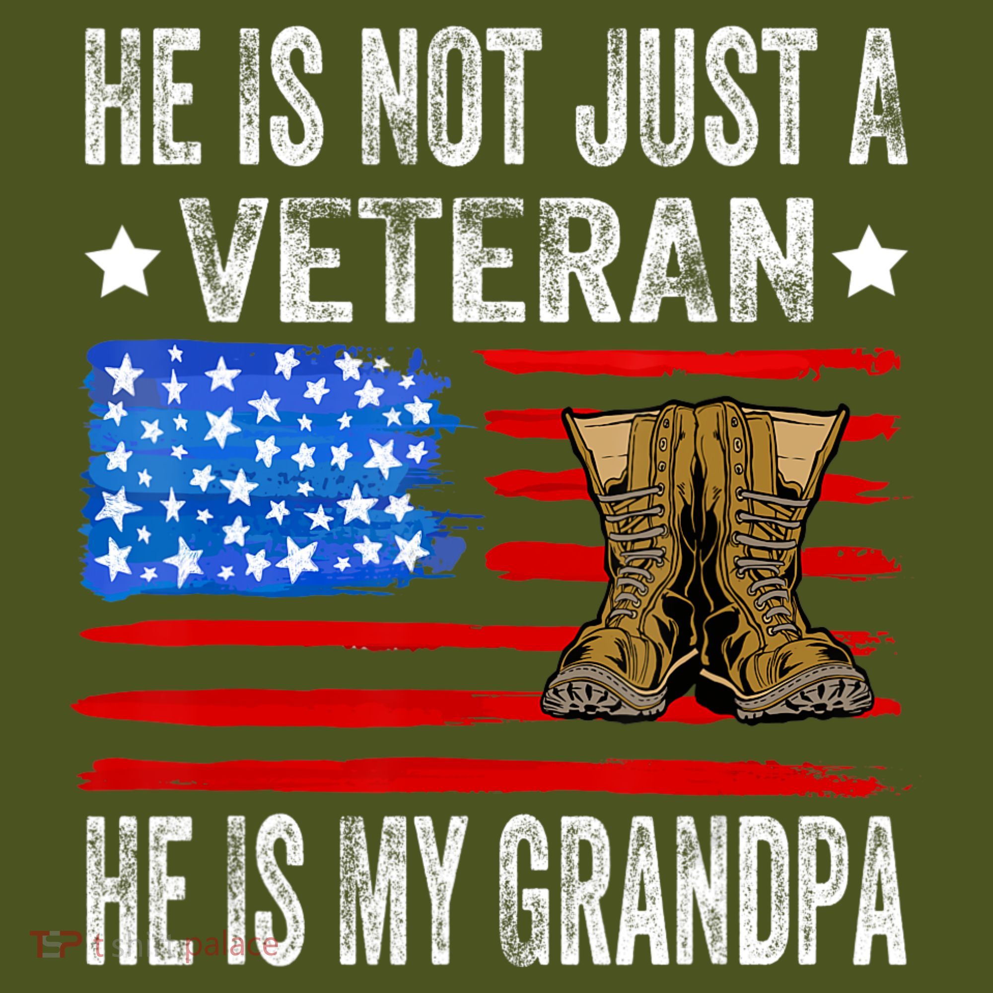 He Is Not Just A Veteran He Is My Grandpa Mousepad