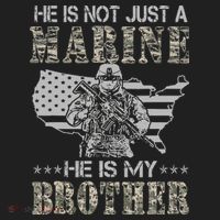 He Is Not Just Marine He Is My Brother Sisters Brothers Women's Sweatshirt thumb 2