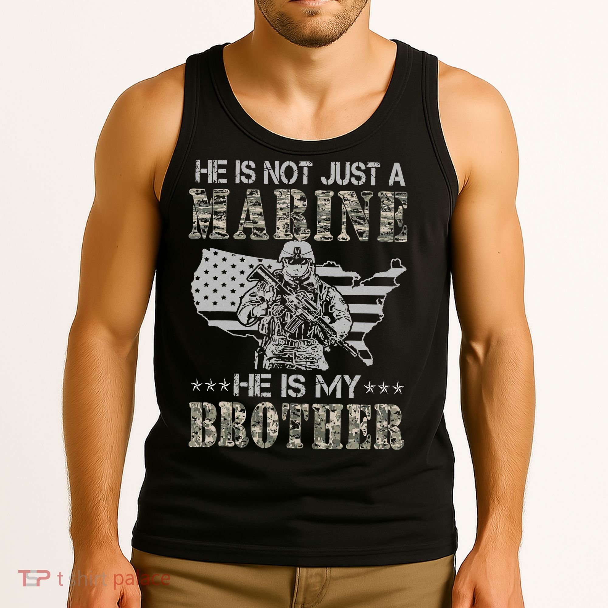 He Is Not Just Marine He Is My Brother Sisters Brothers Tank Top