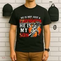 He Is Not Just A Firefighter He Is My Son FiremanS Mom T-Shirt thumb 6