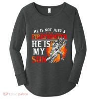 He Is Not Just A Firefighter He Is My Son FiremanS Mom Women's Perfect Tri Tunic Long Sleeve Shirt thumb 0