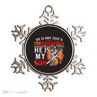 He Is Not Just A Firefighter He Is My Son FiremanS Mom Ornament thumb 0