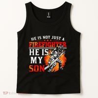 He Is Not Just A Firefighter He Is My Son FiremanS Mom Tank Top thumb 2
