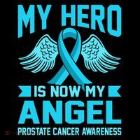 Hero Is Now My Angel Prostate Cancer Awareness Blue Graphic Gift Coffee Mug thumb 5