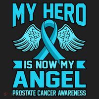 Hero Is Now My Angel Prostate Cancer Awareness Blue Graphic Gift Beanie thumb 2