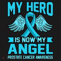 Hero Is Now My Angel Prostate Cancer Awareness Blue Graphic Gift Women's Hoodie thumb 2