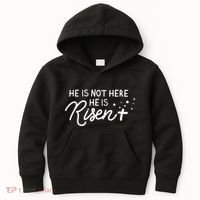 He Is Not Here He Is Risen Easter Jesus Kids Hoodie thumb 0