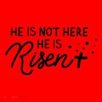 He Is Not Here He Is Risen Easter Jesus Santa Hat thumb 1