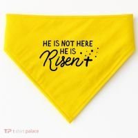 He Is Not Here He Is Risen Easter Jesus USA-Made Doggie Bandana thumb 0