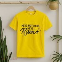 He Is Not Here He Is Risen Easter Jesus T-Shirt thumb 2