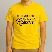 He Is Not Here He Is Risen Easter Jesus T-Shirt thumb 3
