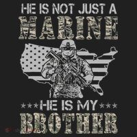 He Is Not Just Marine He Is My Bror Sisters Brors Women's Sweatshirt thumb 2
