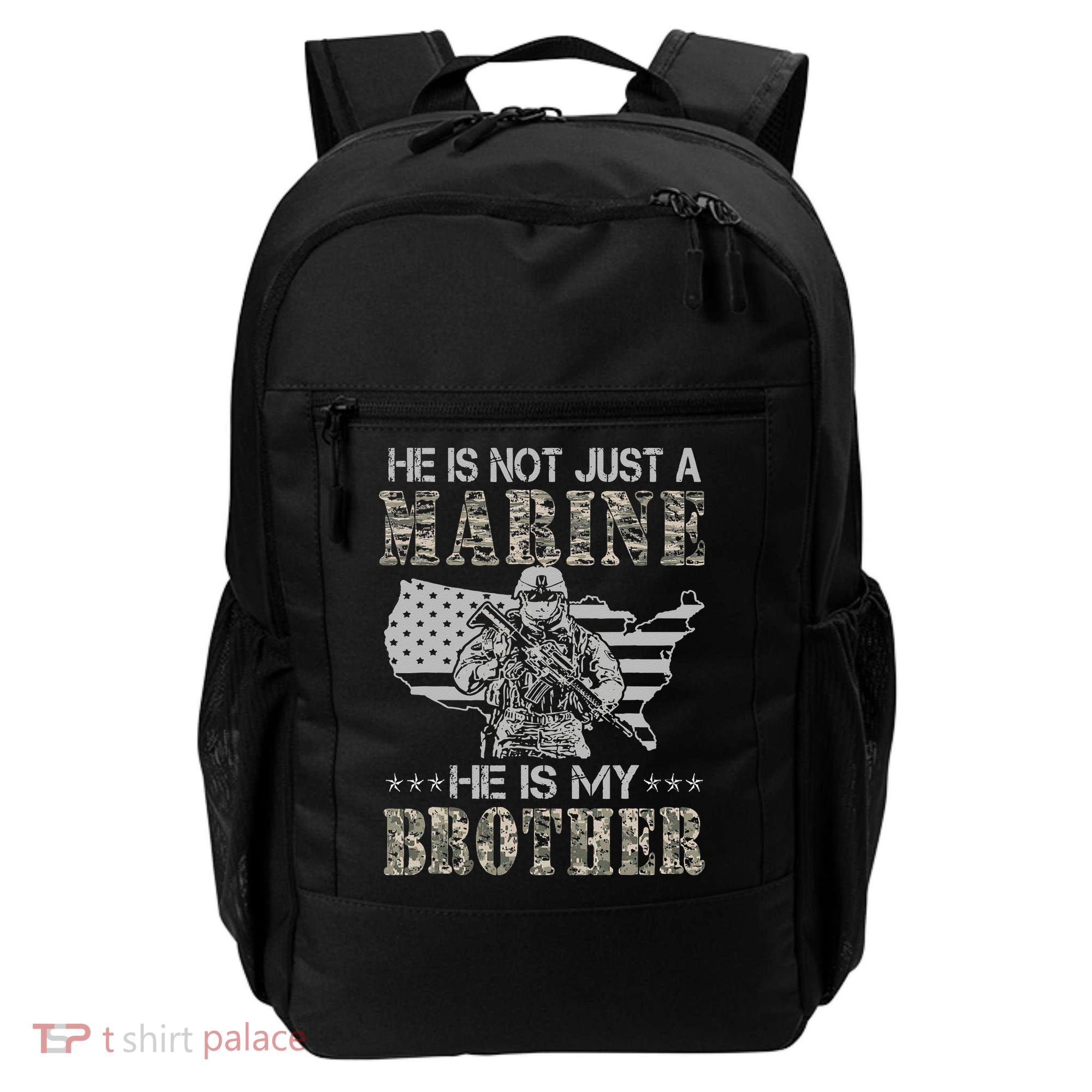 He Is Not Just Marine He Is My Bror Sisters Brors Backpack