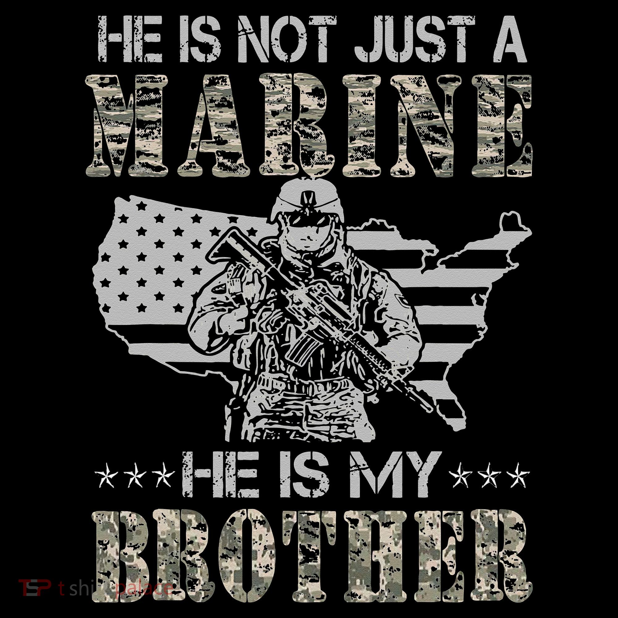 He Is Not Just Marine He Is My Bror Sisters Brors Coffee Mug