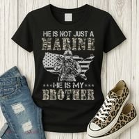 He Is Not Just Marine He Is My Bror Sisters Brors Women's T-Shirt thumb 3
