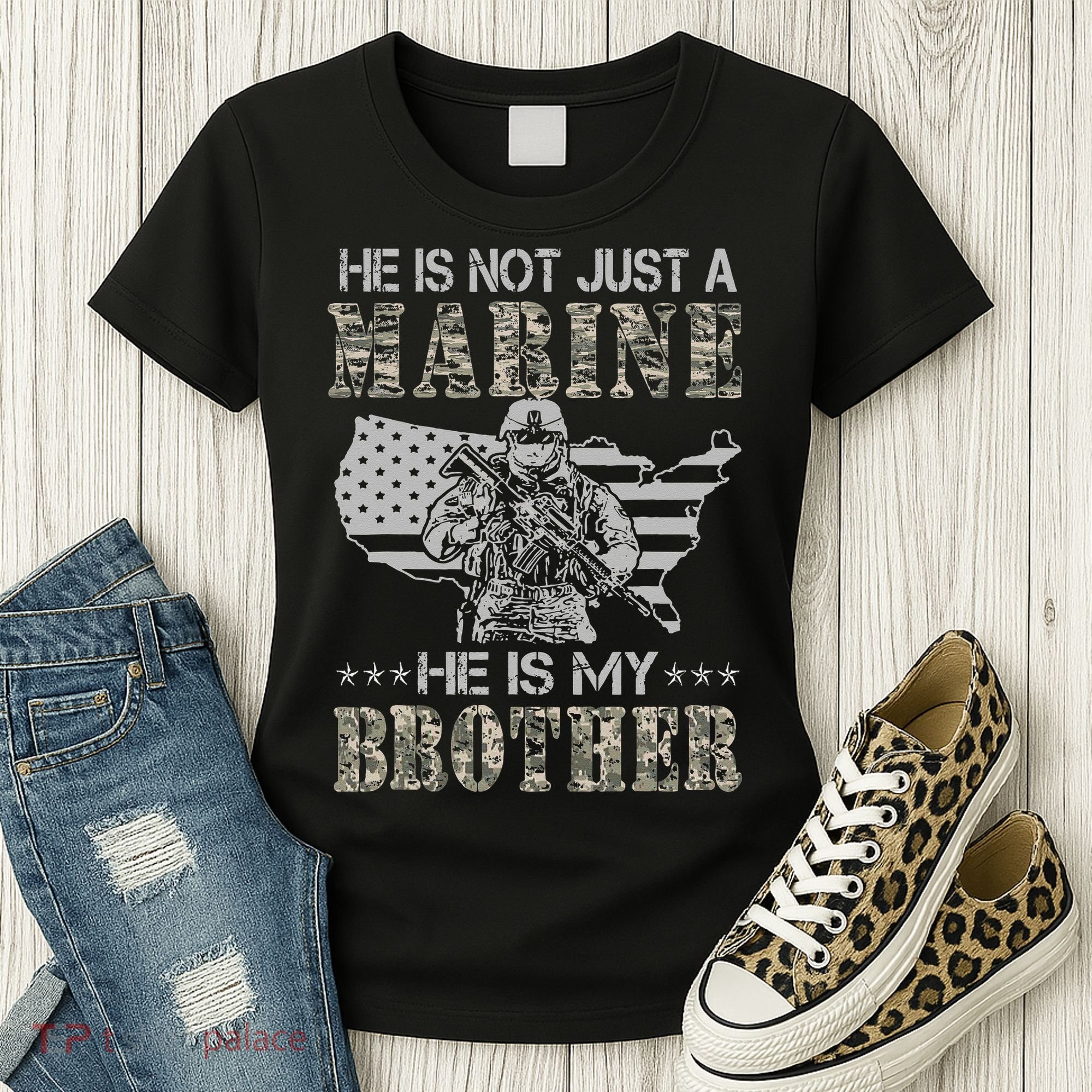 He Is Not Just Marine He Is My Bror Sisters Brors Women's T-Shirt