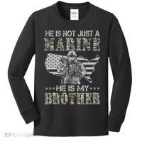 He Is Not Just Marine He Is My Bror Sisters Brors Kids Long Sleeve Shirt thumb 0
