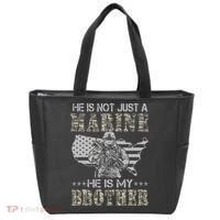 He Is Not Just Marine He Is My Bror Sisters Brors Tote Bag thumb 0