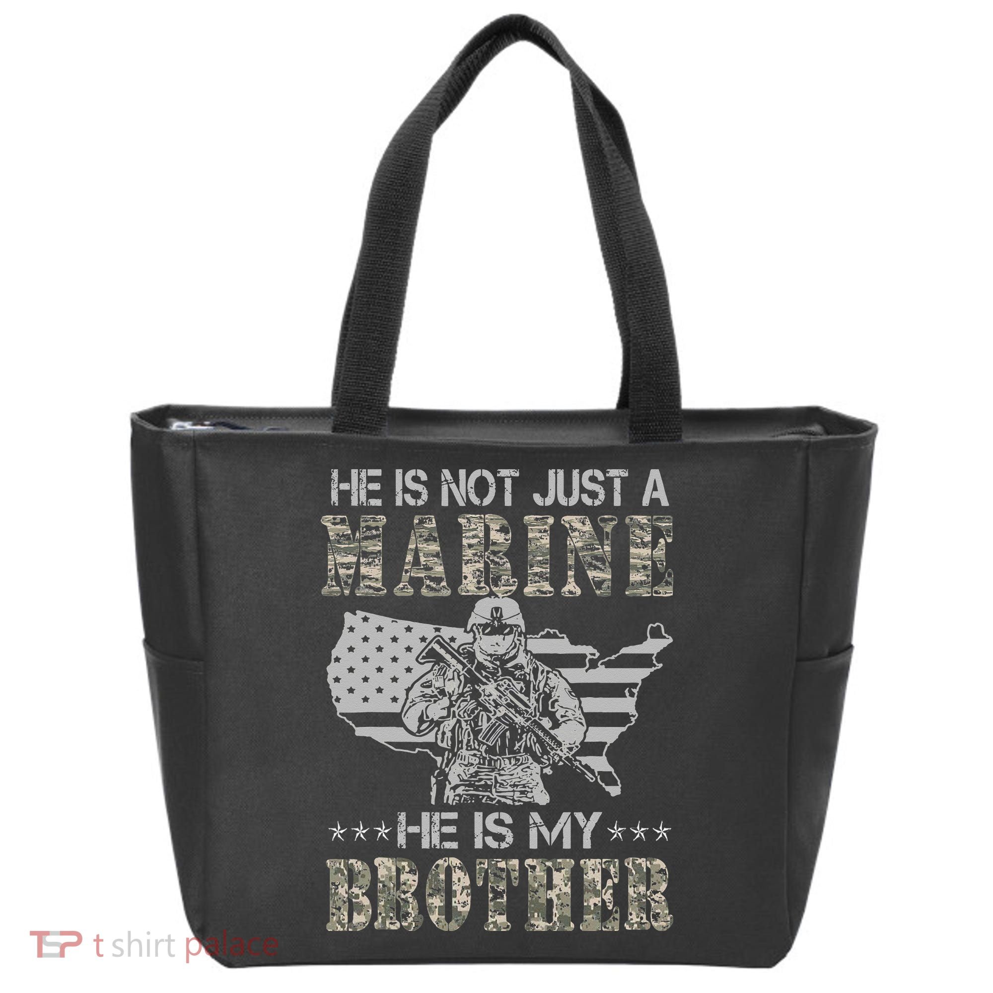He Is Not Just Marine He Is My Bror Sisters Brors Tote Bag