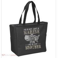 He Is Not Just Marine He Is My Bror Sisters Brors Tote Bag thumb 2