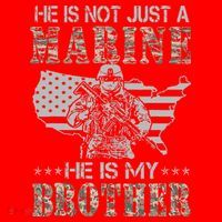 He Is Not Just Marine He Is My Bror Sisters Brors Santa Hat thumb 1